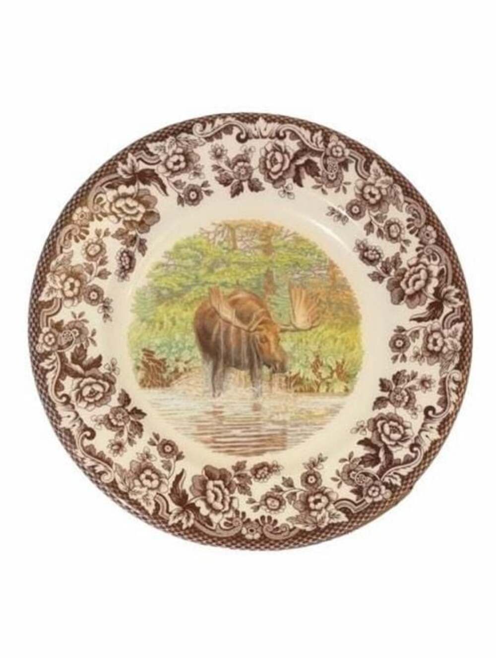 Spode Woodland Moose Salad Plate 8 Inch